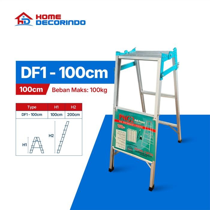 GOSEND Tangga Lipat Aluminium / Tangga Aluminium / Tangga Caltex - 1Meter(DF1)