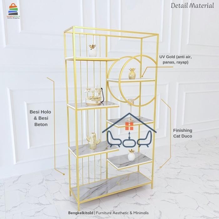 Rak Serbaguna Minimalis Calesta | Minimalis Rak Susun | Rak Besi Dekorasi Rak Mulfungsi Furniture - 