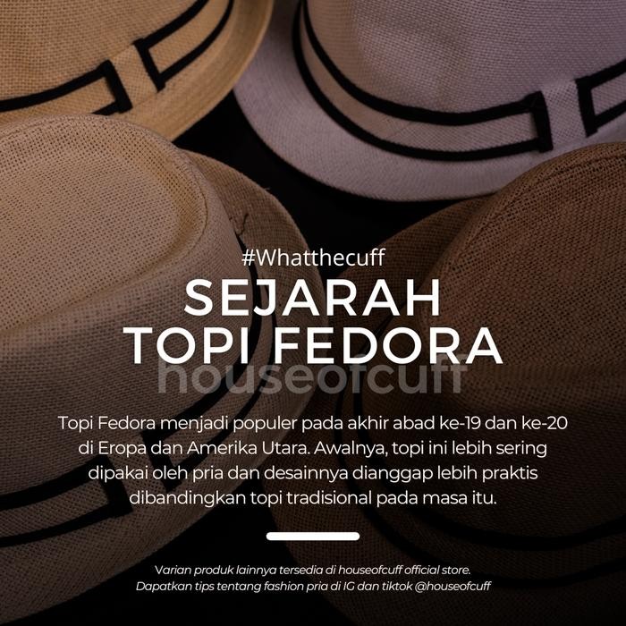 Houseofcuff Topi Fedora Hat BLACK FEDORA HAT LAKEN