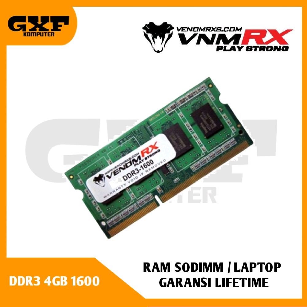 RAM Venomrx Sodimm DDR3 4GB 1600MHz