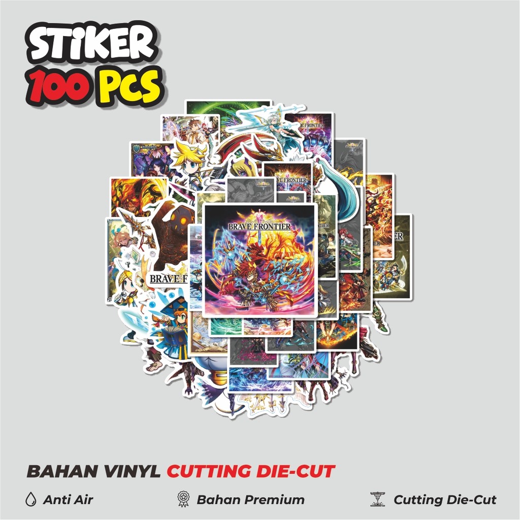 

Terbaru! 50 pcs Stiker Game Brave Frontier Char Mix 13