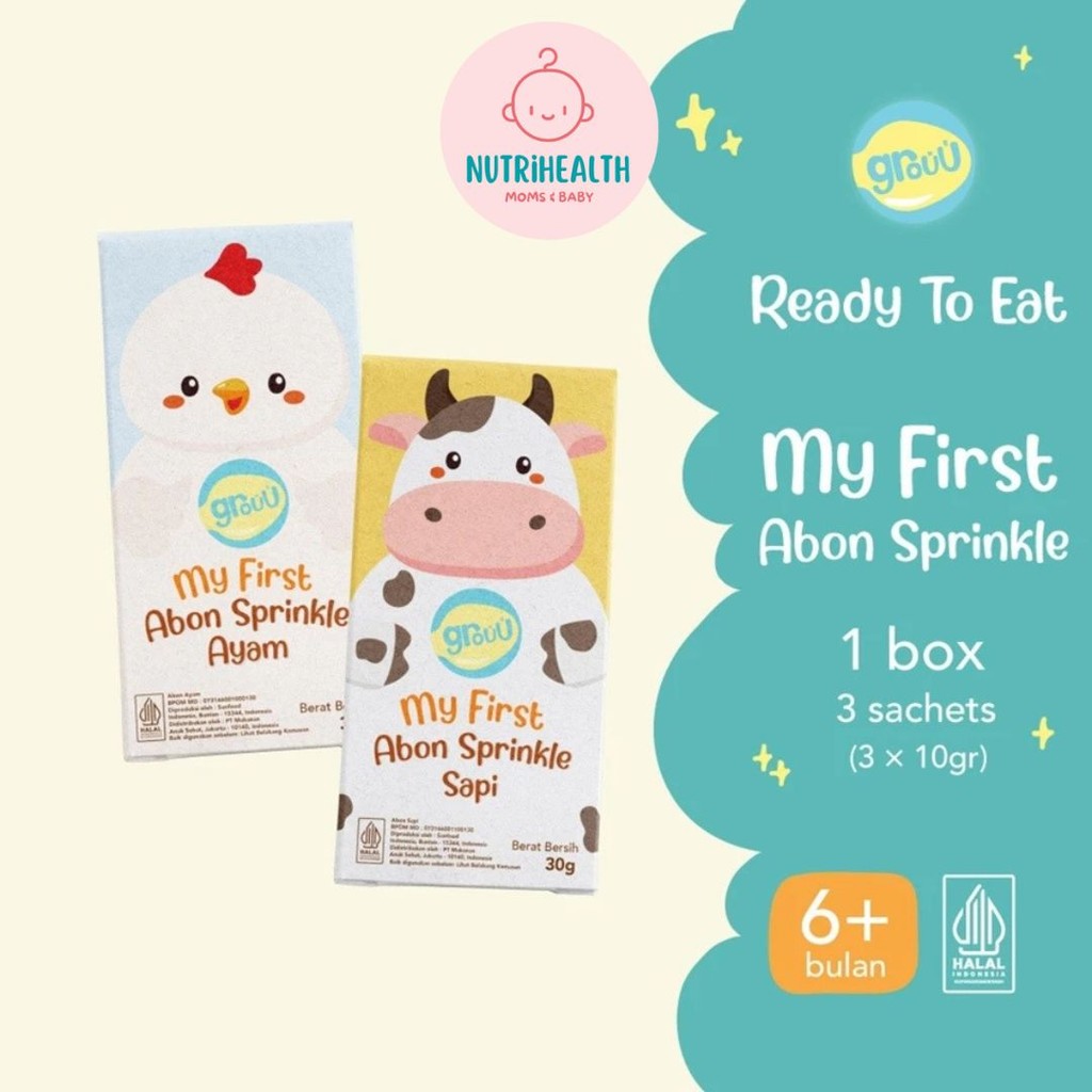 

Grouu My First Abon Sprinkle Mpasi dan Anak 30g Abon Ayam Sapi BB Booster NO MSG