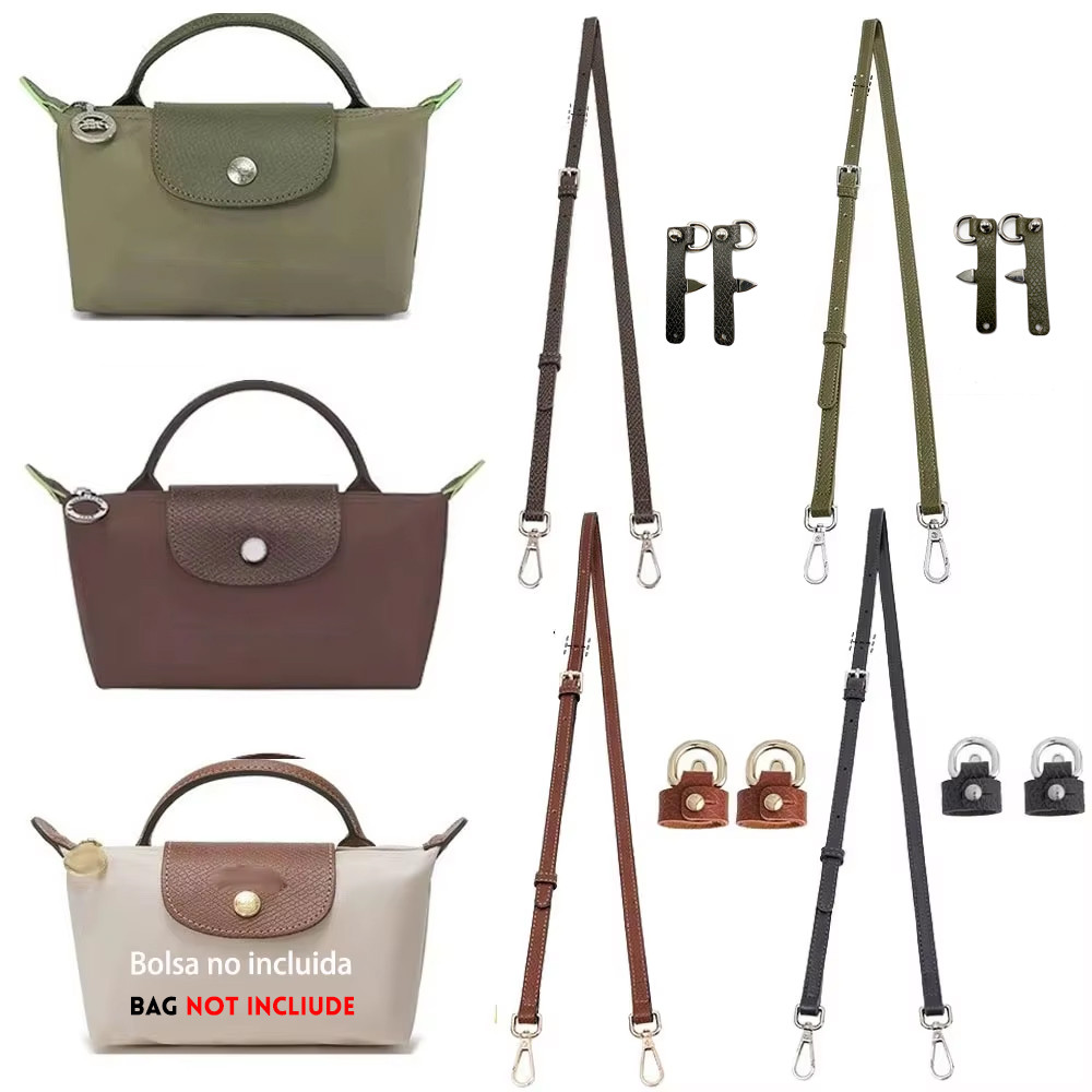 Leather Crossbody Bag Shoulder Strap Fit for New Color Longchamp Mini Replacement Without Punching M