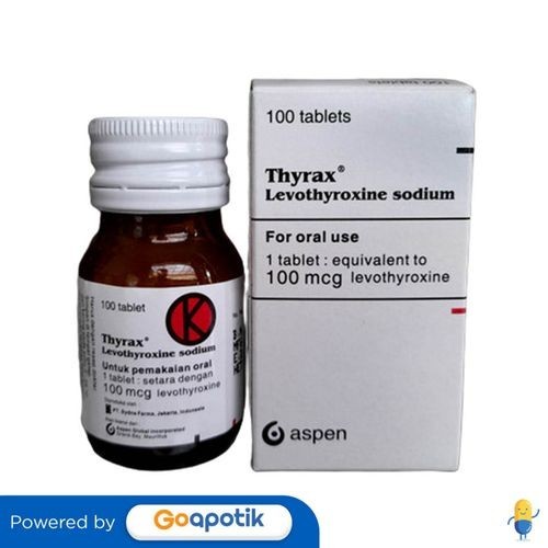 Thyrax 100 Mcg Box 100 Tablet
