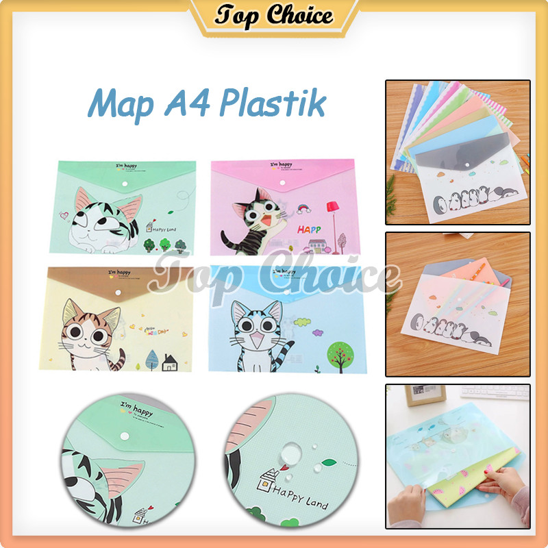 

Map A4 Plastik / Map Plastik Motif Karakter Kartun / Folder A4
