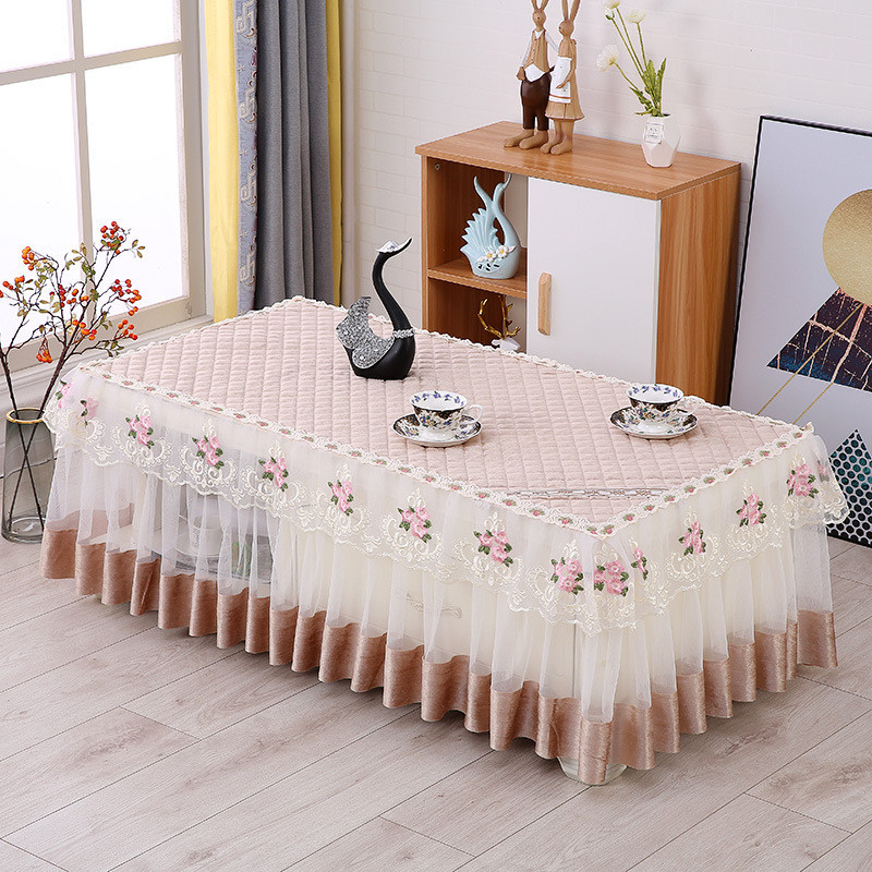 Tahan Lama SutangTaplak Meja Rumbai/Taplak Meja Makan Mewah/Rectangle Lace Table Cloth / Kain