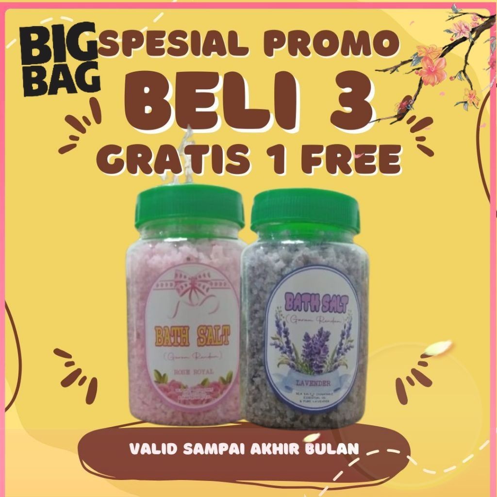 

[BigBag] [250g] EPSOM BATH SALT GARAM MANDI RENDAM SOAK KAKI TUBUH FOOT SPA PURE ESSENTIAL OIL LAVENDER LEMONGRASS ROSE ORI