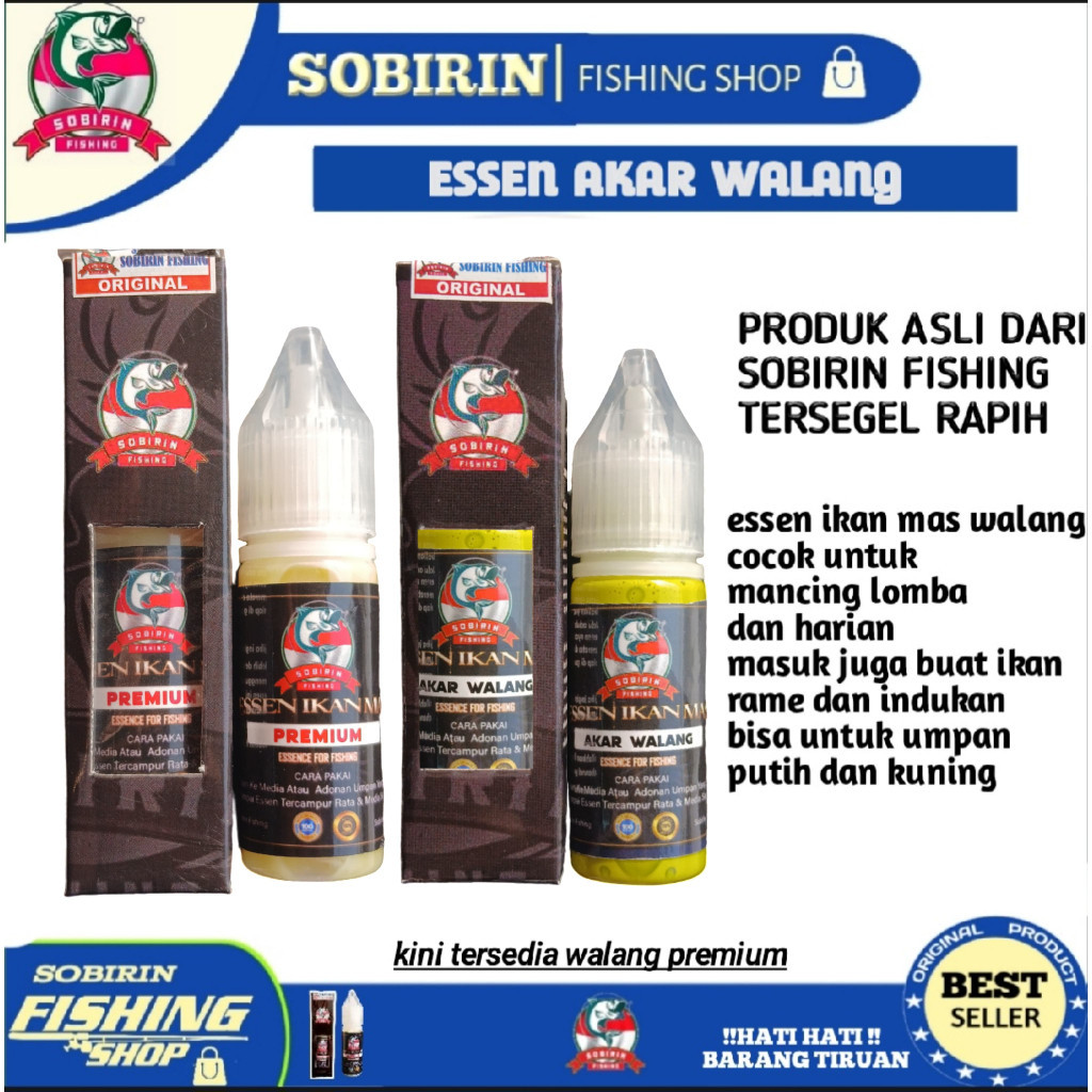 ESSEN IKAN MAS Essen akar walang sobirin fishing 15 ml - Essen ikan mas