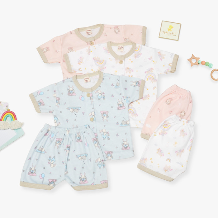 Winteku Basic Set Kids and Baby Celine - Setelan kancing Celine