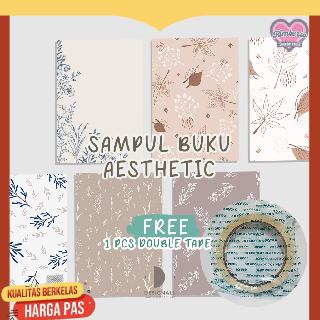 

(ISI 6 PCS) Designall Sampul Buku Aesthetic - Sampul Buku Motif - Sampul Buku Bigboss / Sidu - SM