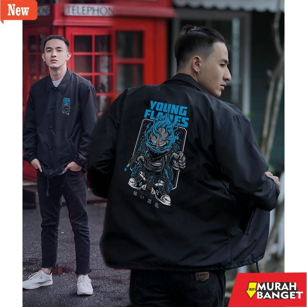 jaket kulit pria garut SIZE XXL Jaket coach pria jc japan cream jacket BIG SIZE semi parka JUMBO ter