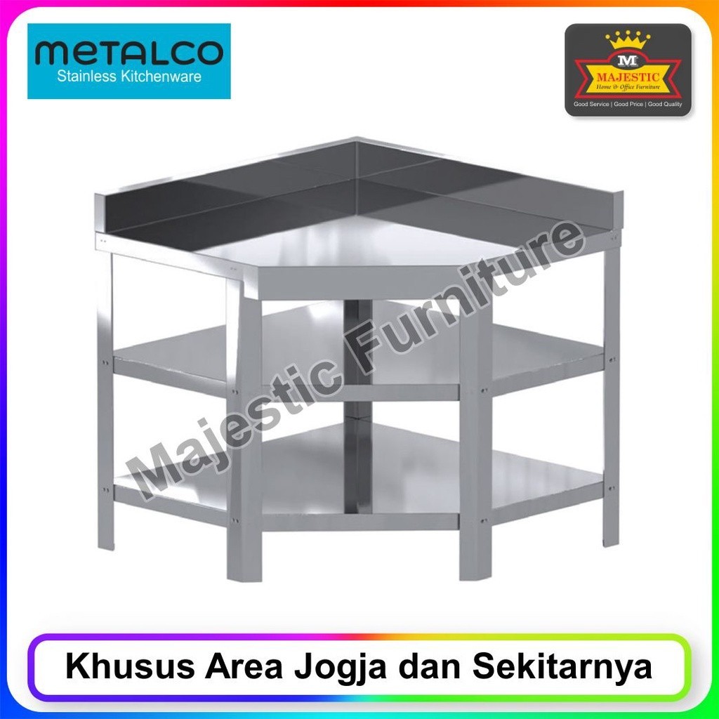 Meja Dapur Stainless - Metalco MT-4 (Anti Karat) - Jogja
