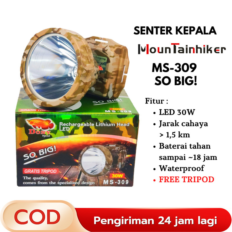 【COD】SENTER KEPALA/HEADLAMP DONY MS-305 SO COOL - ORIGINAL - CAHAYA SUPER TERANG SENTER KEPALA DONY 