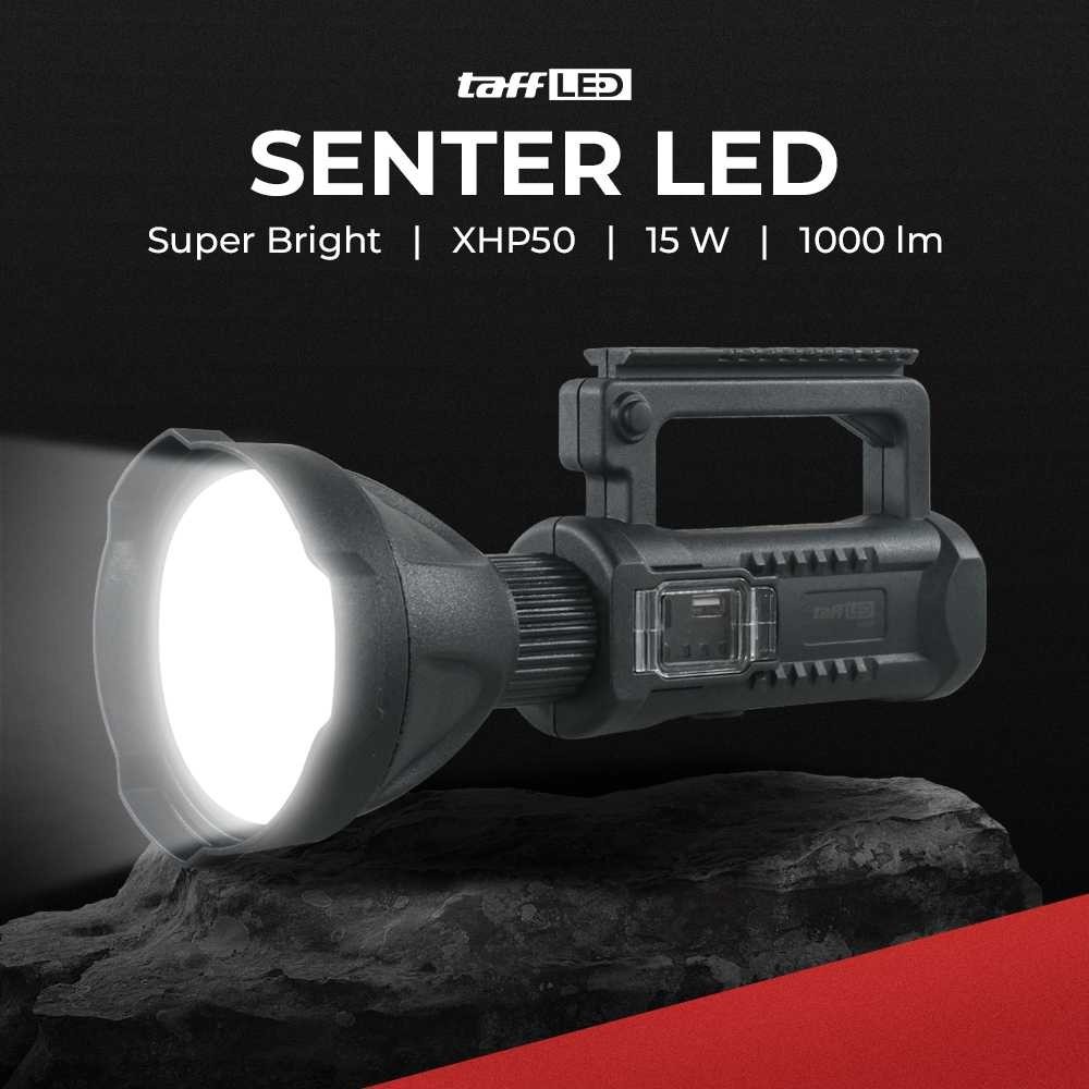 senter led super terang - senter - senter led - TaffLED Senter LED Super Bright XHP50 15W 1000 Lumen