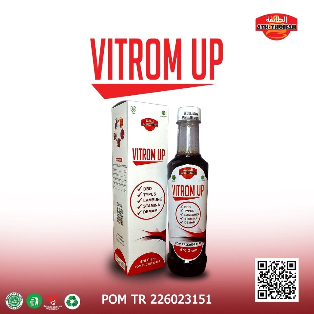 

VITROM UP Ath-Thoifah / Madu Angkak Sarikurma / Obat Tipes DBD Trombosit 470 gram