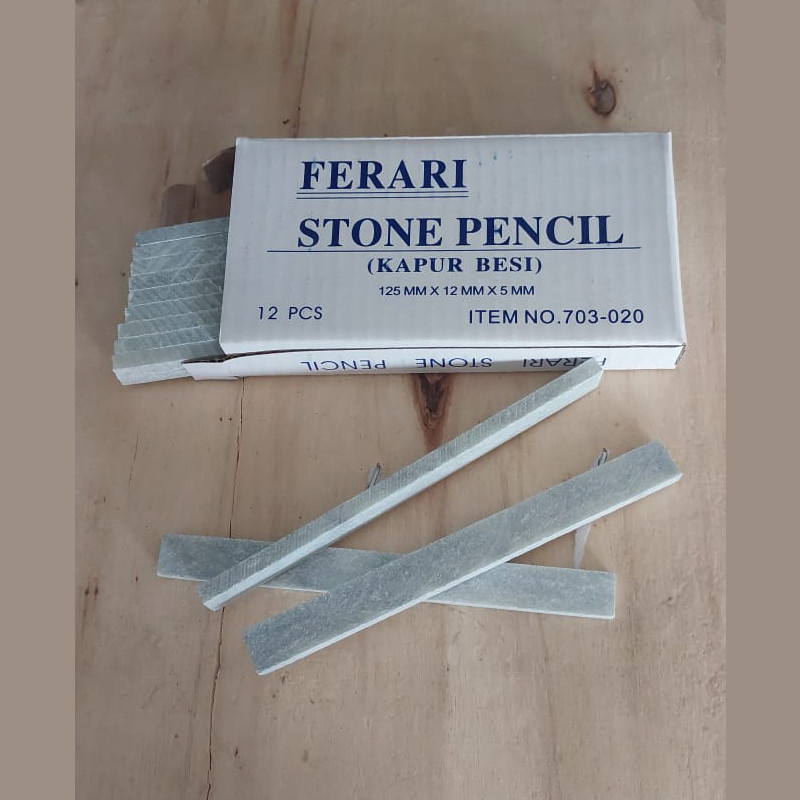 

Ferari Kapur marker besi putih isi 12 batang Plate Stone Pencil Pensil