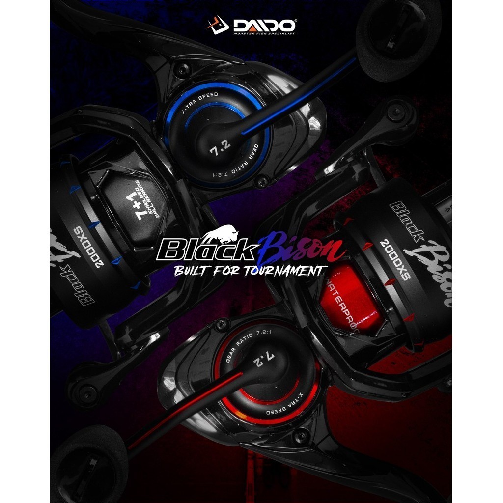 REEL DAIDO BLACK BISON 8 BEARING POWER HANDLE