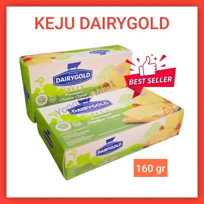 

Keju Dairygold Green 160gr Cheddar Cheese olahan keju batang