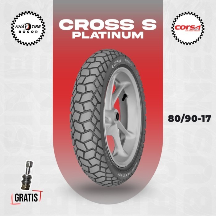 Ban Motor Bebek - CROSS S PLATINUM 80/90 Ring 17 Tubeless
