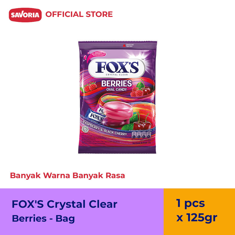 

FOX'S Oval Candy Berries Bag - Permen Rasa Beri 125g