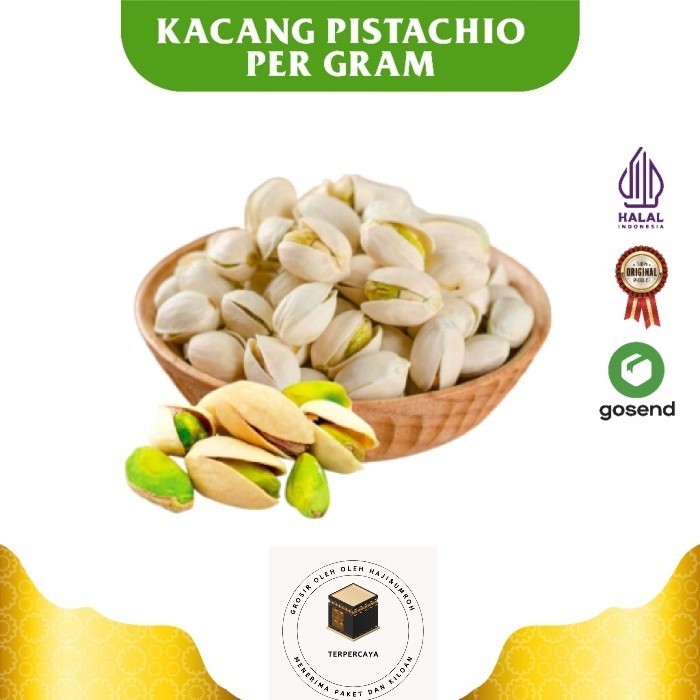 

Kacang pistachio panggang premium 1kg - 250gr