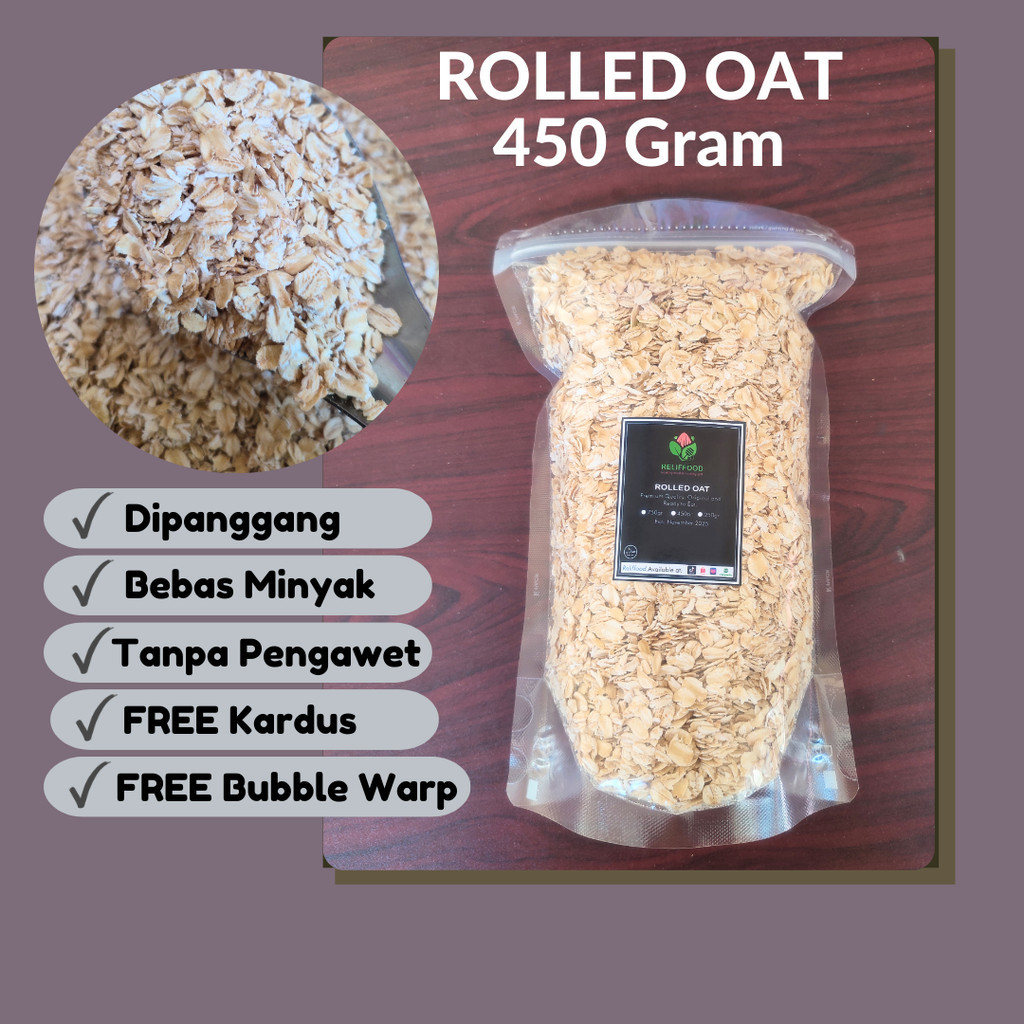 

ROLLED OAT 450 GRAM DIPANGGANG - GANDUM UTUH PREMIUM