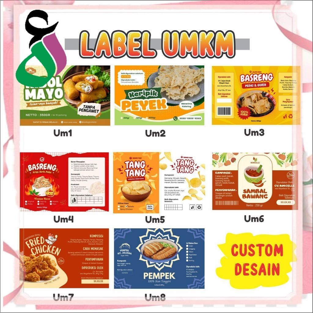 STIKER - Label Snack UMKM 6x9cm AENPRINT