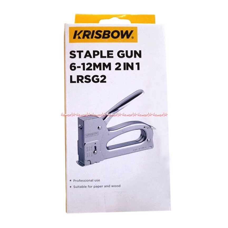 Krisbow 2 In 1 Staple Gun Pistol Staples 12mm Stainless Steel Steples Staples Stapler Untuk Dinding 