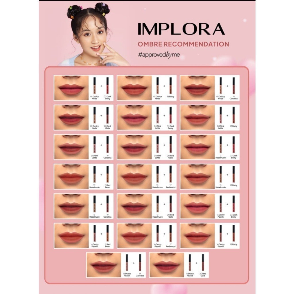 Paket Ombre Lip Cream Matte Implora / Lip Cream Matte  / Implora Lip Cream Ombre / Ombre Implora