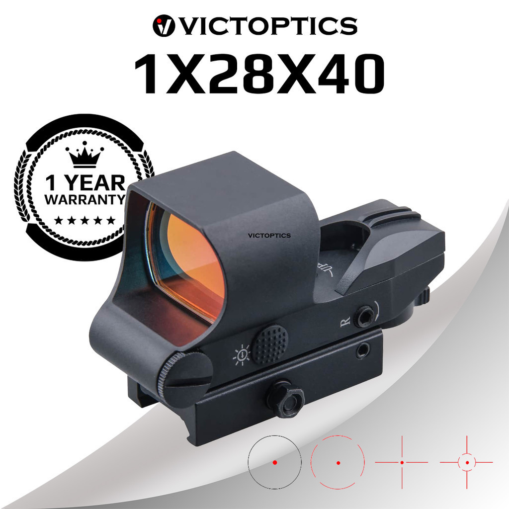 VictOptics Z4 1x28x40 Airsoft Red Dot Scope Hunting Riflescope Collimator Sight 21mm Weaver Picatinn