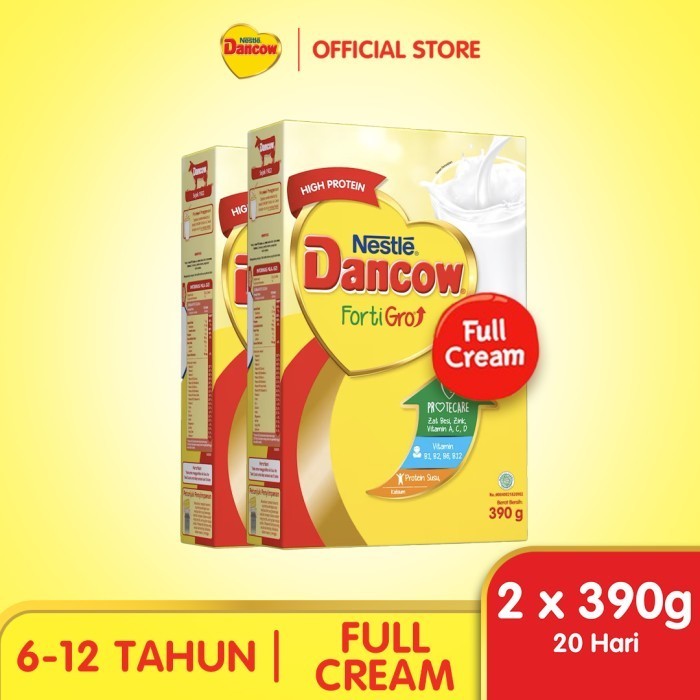 

TERJUAL Nestle DANCOW FortiGro Susu Bubuk Full Cream 390g x 2pcs
