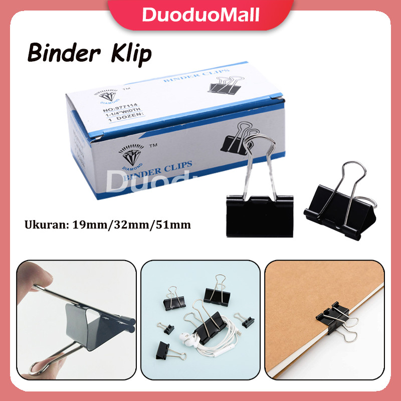 

Binder Klip/Penjepit kertas 1 Box Isi 12pcs