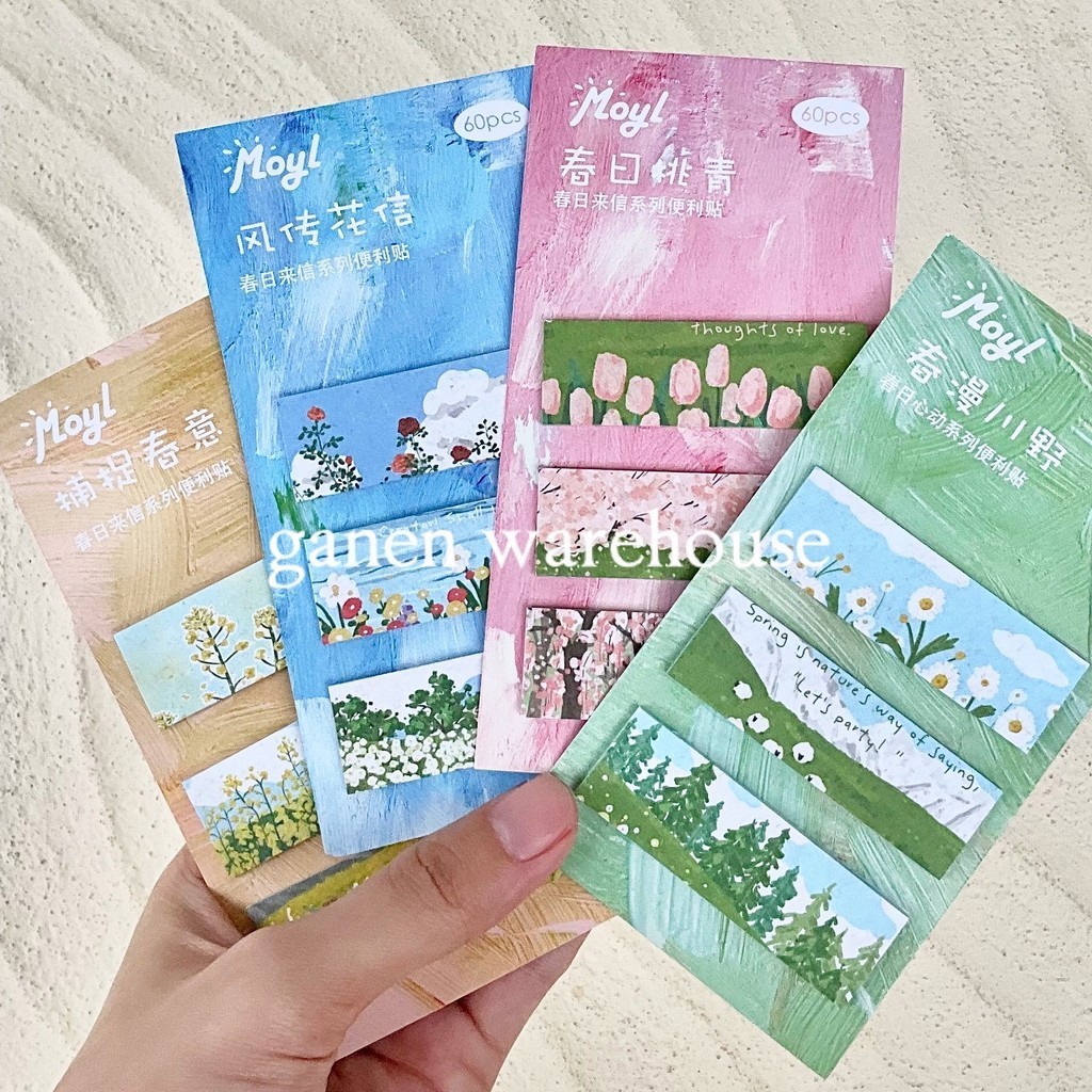 

[GW] Oil Painting Sticky Notes 60pcs Kertas Memo Aesthetic