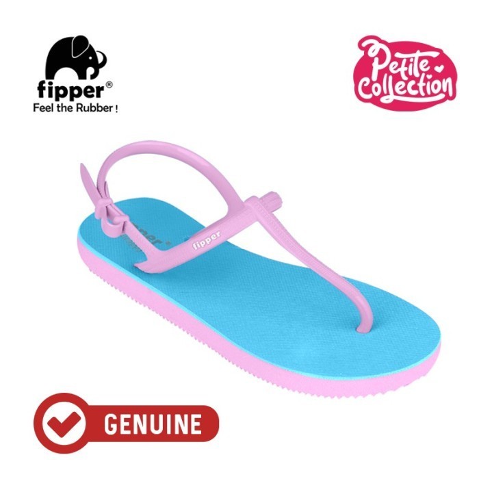 best -Fipper Strappy Petite Blue Sky / Pink Soft / Sandal Jepit Tali Wanita - 3