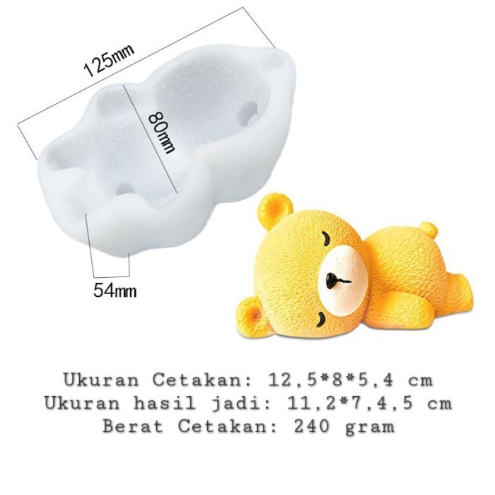 

TERJUAL Cetakan Beruang Tidur untuk Mousse Cake Pudding Sleeping Bear Silicone