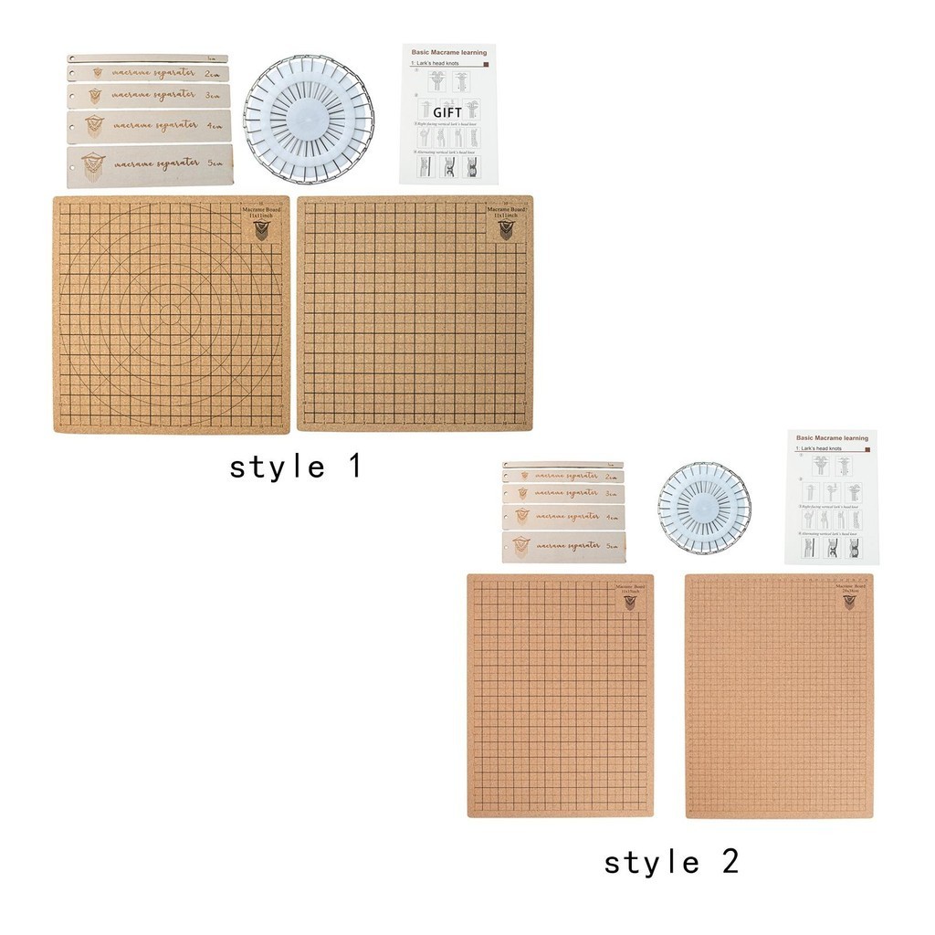 

Macrame Board Auxiliary Ruler Wooden Macrame Separator Tool Handmade Portable for Knitting Measuring Braiding Crocheting Tools