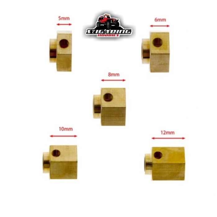 OG99 METAL HEX BRASS PEMBERAT AXIAL SCX10 III - 8mm
