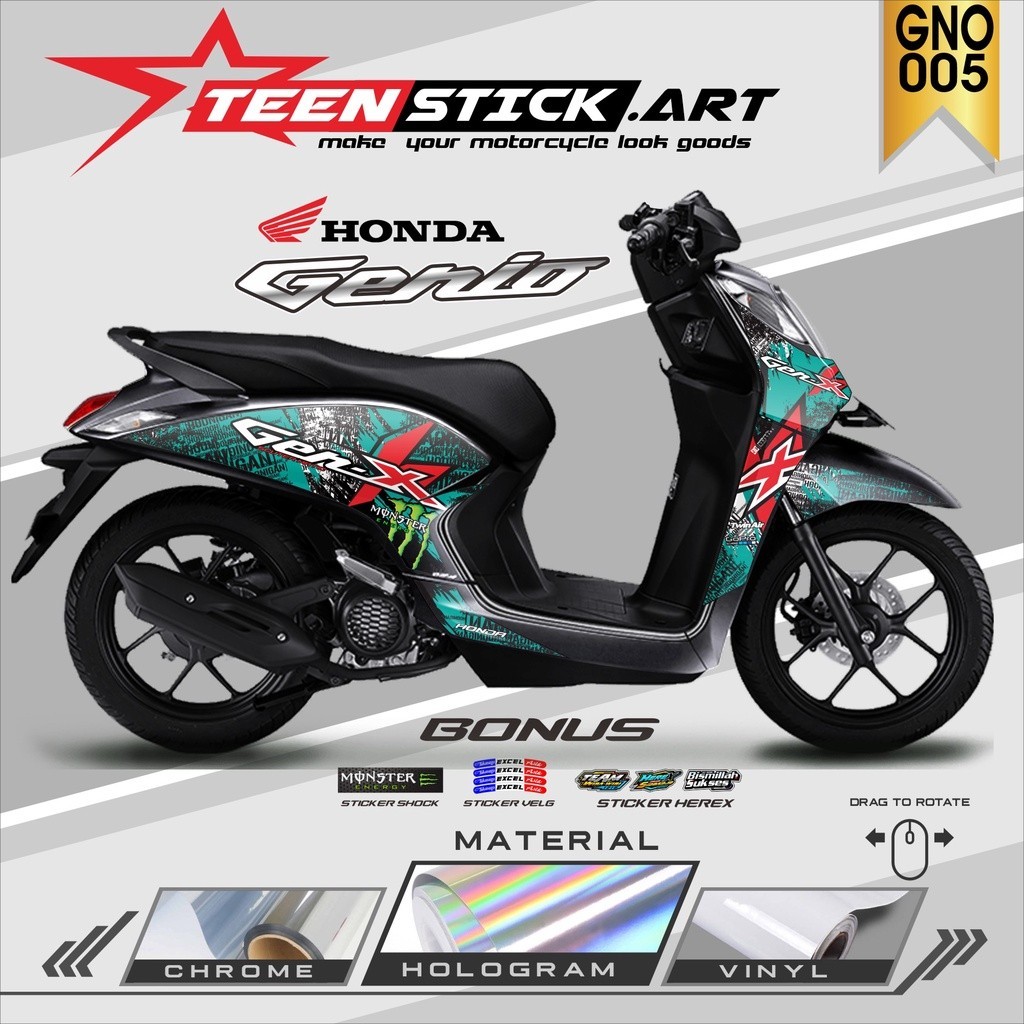STRIPING VARIASI GENIO HOLOGRAM HONDA GENIO TERBARU TERLARIS