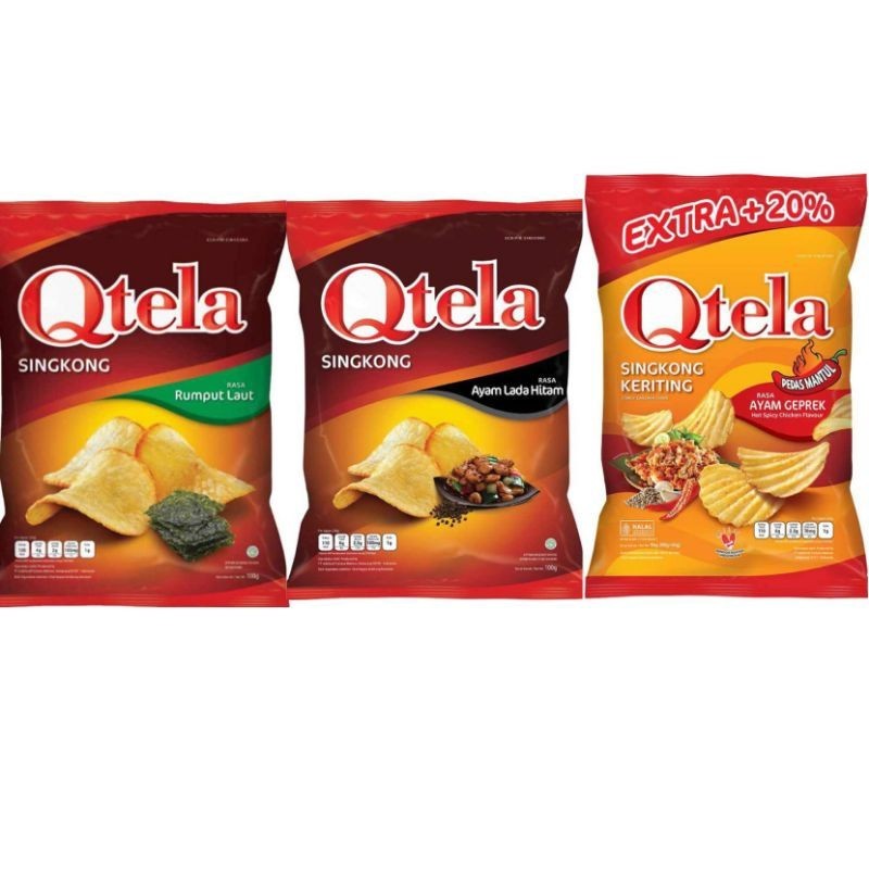 

Qtela Keripik Singkong 96 100 gr | Ayam Geprek Lada Hitam Rumput Laut