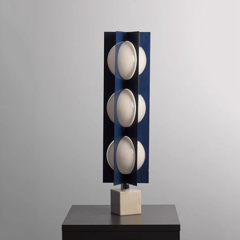 

Post-modern Design Floor Lamp Beside Sofa in Living Room Creative Art Marble Floor Lamp At The Bedsi