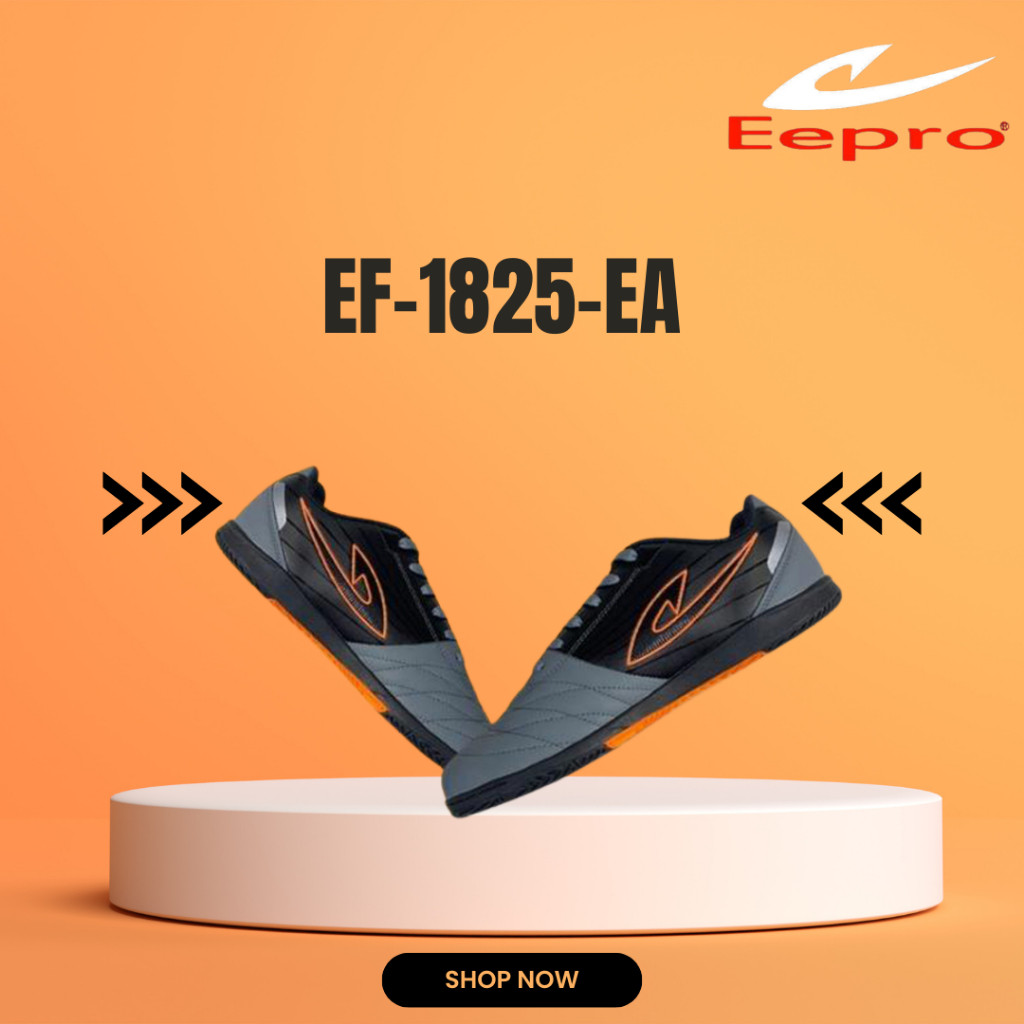 AQ65YH Sepatu Futsal Eepro EF1825-EA (GREY BLACK) TERBARU