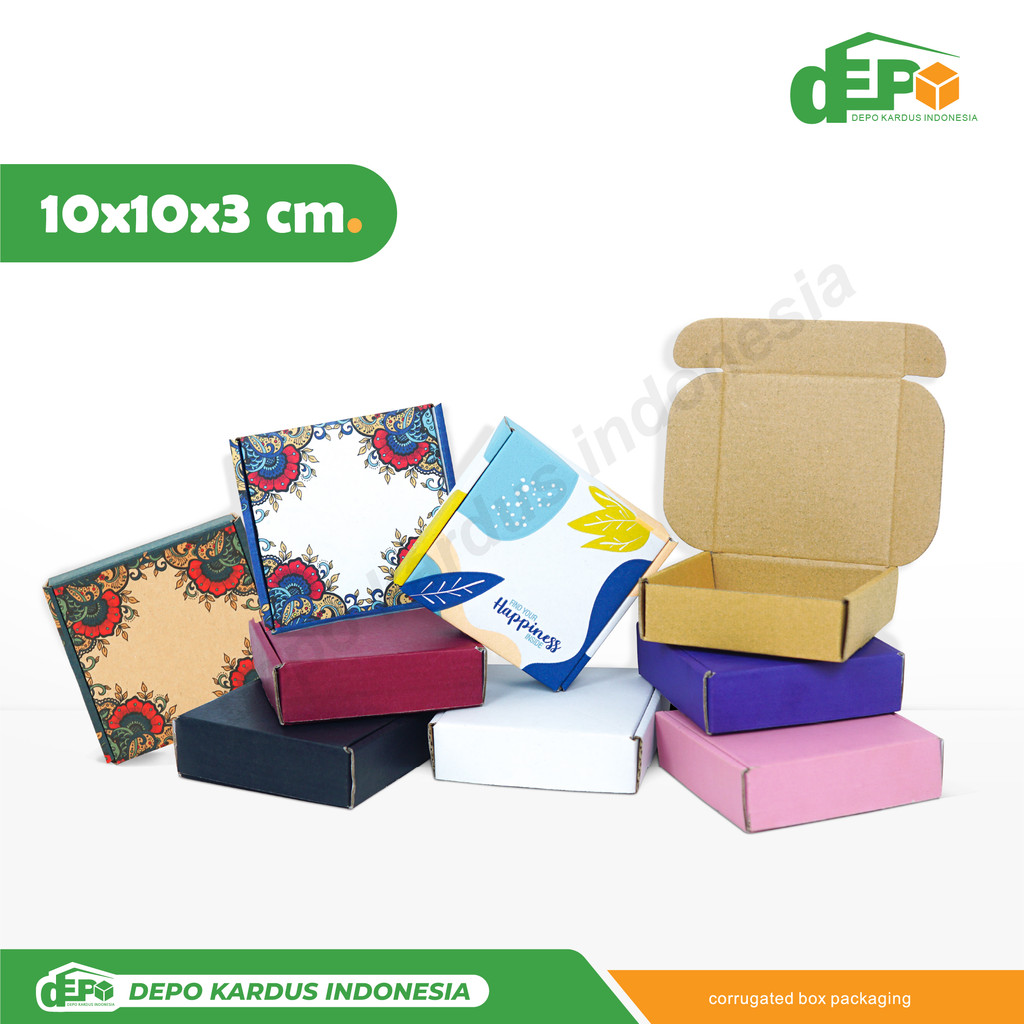 

Box 10x10x3 cm. Kardus/Kardusmini/Karduskecil/Boxkecil/Karton/Kartonmini/boxmini/Kemasan/Hampers/Gift/tinggi3