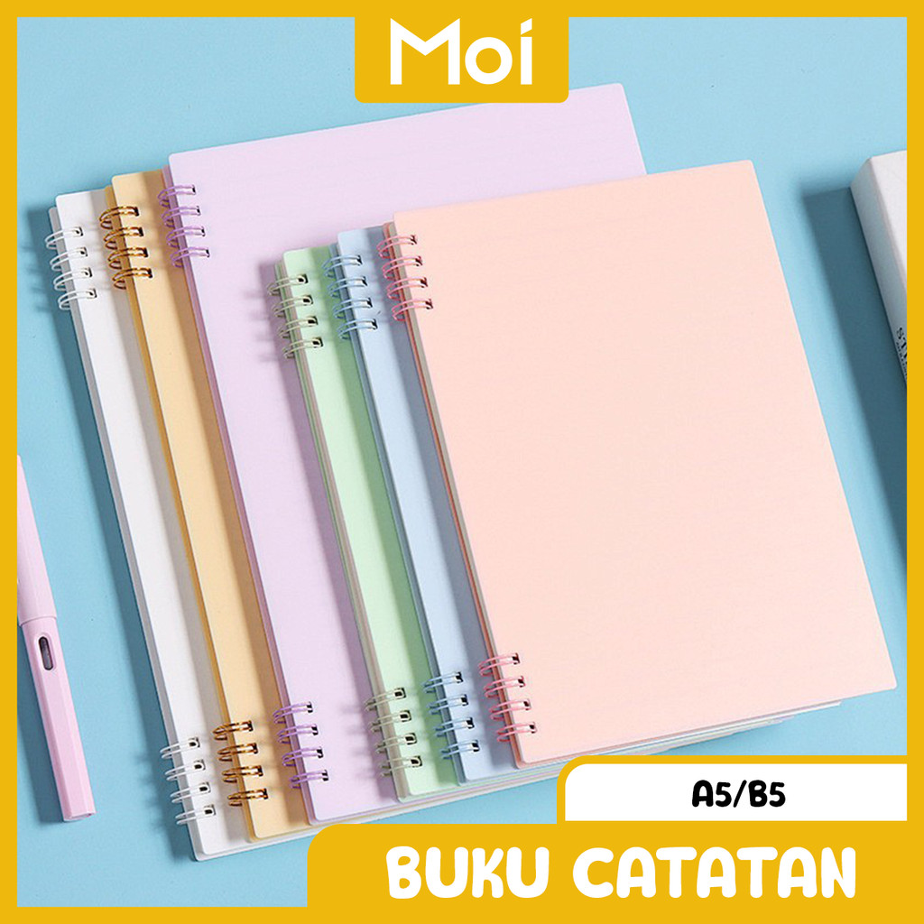 

Buku Tulis Catatan Notebook Ring A5 / Notebook Journal / Buku Tulis A5 Spiral Notebook Aesthetic / Spiral Buku Agenda A5