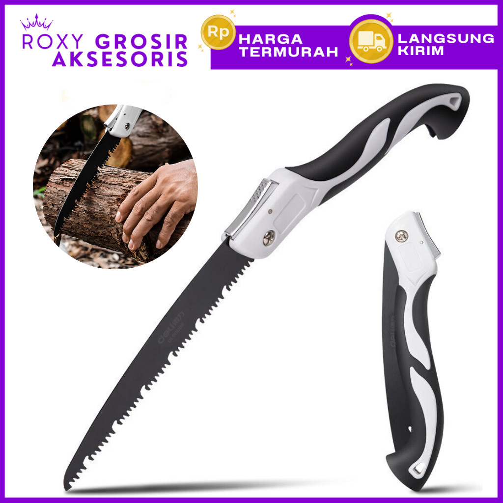 Gergaji Lipat Pisau Lipat Portable / Gergaji Pemotong Kayu Mini Portable / Pisau Lipat Outdoor