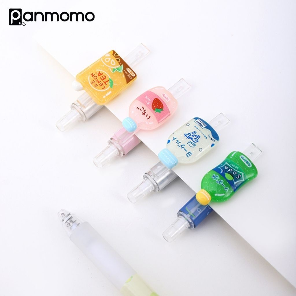 

6 Pcs Pulpen Bisa Dihapus Tinta Biru Bundle Soft Drink Erasable Blue Ink Gel Pen