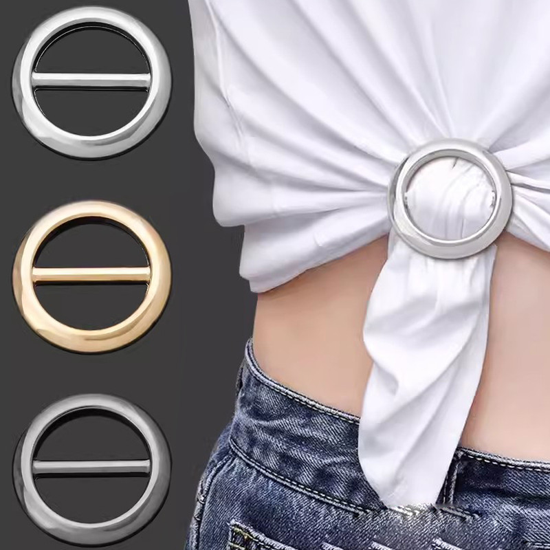 T-shirt Heart Butterfly Scarf Brooches Silk Scarf Buckle Brooch Shawl Ring Clip Scarves Fastener Kno