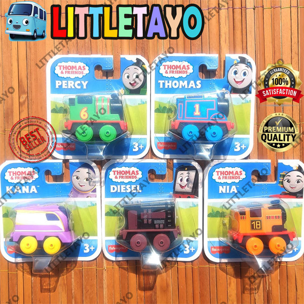 Thomas & Friends Plastic Engine Push A Long Nia Kana Thomas Diesel Percy Original Mainan Kereta Api