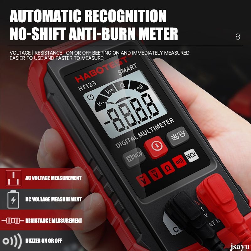 Multimeter Digital cerdas penuh alat perbaikan Multimeter pengenalan otomatis kecil