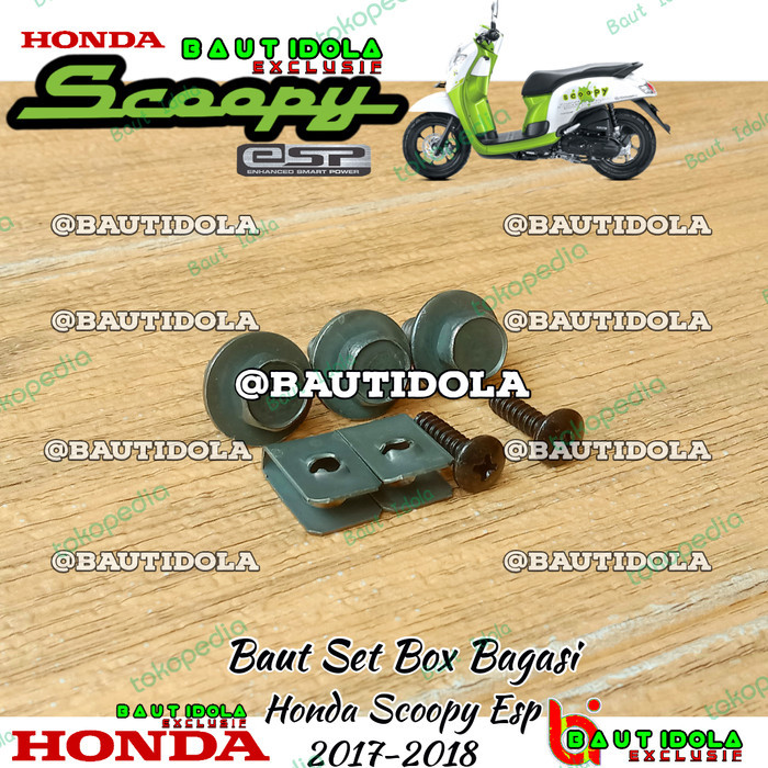 Baut Set Box Bagasi Honda Scoopy Esp 2017-2018