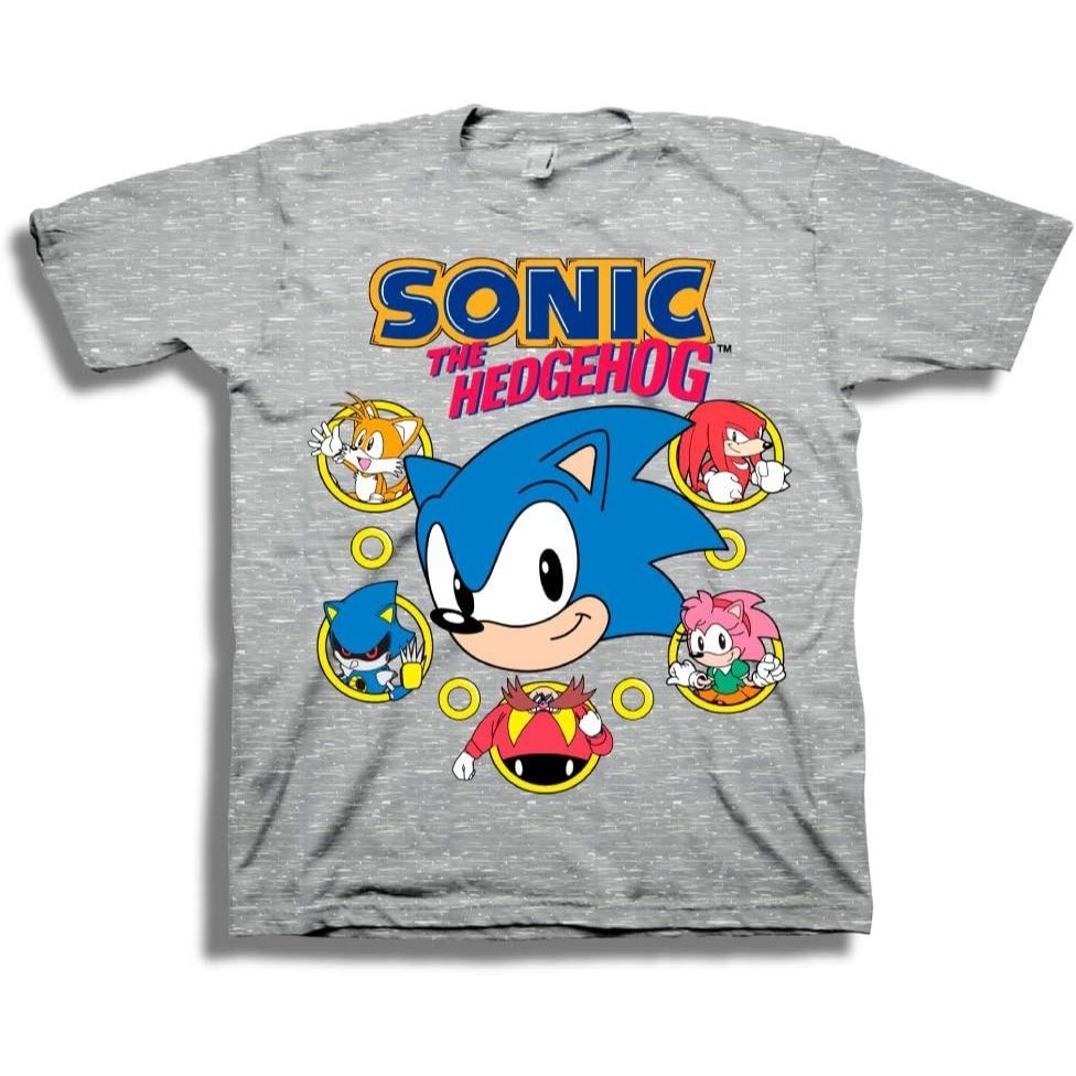 Baju Kaos Sega Boys' Sonic The Hedgehog Short Sleeve T-shirt